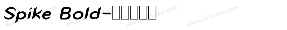 Spike Bold字体转换